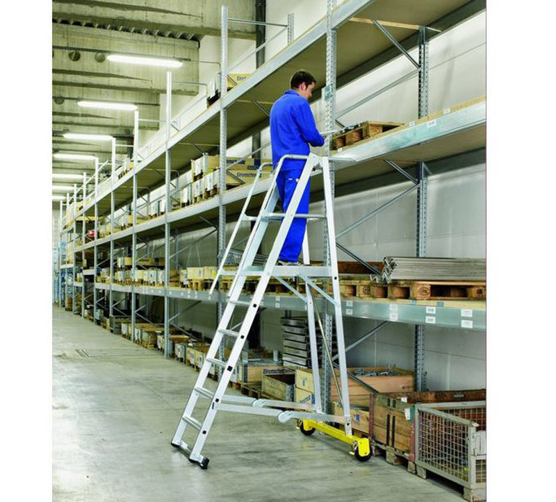 10 trin - 2600H mm - Platformstige med hjul Z600 - alu, Prof 2HF