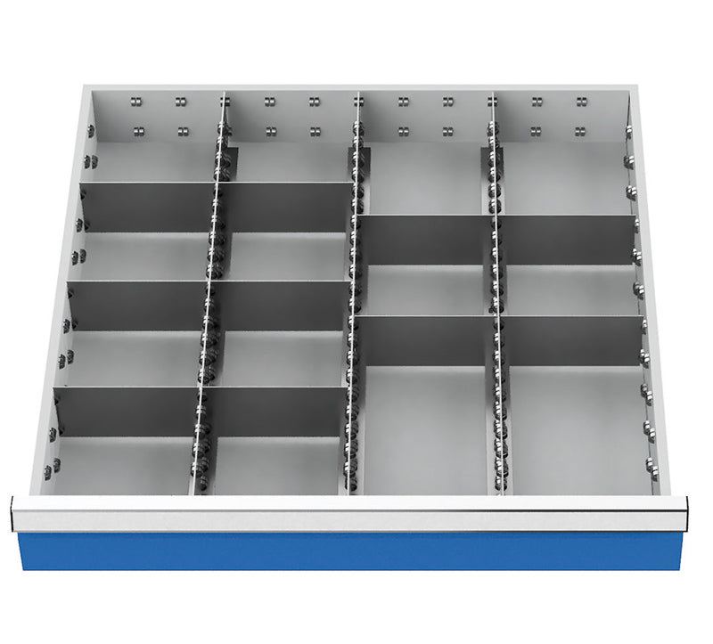 Metal Skuffeindeling for 100 mm skuffer - Bredde 705 mm