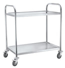 Rullebord - rustfri - 2 hylder