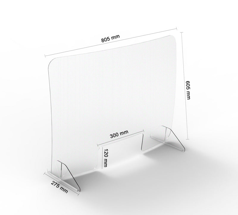 Hygiejne skærm 600x800H mm