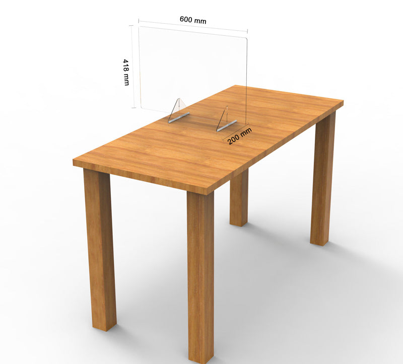 Borddeler - Hygiejne skærm 600x480H mm