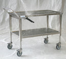 Rustfri løftebordsvogn med manuel lift