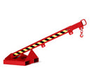 RR - Kranarm 1400-2380 mm - 25° hældning - 1000 kg Lakeret Rød