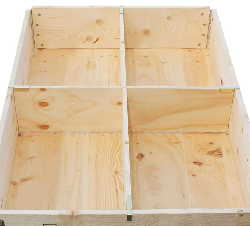 Lang krydsfiner skillevæg til pallerammer 1200 x 800 mm