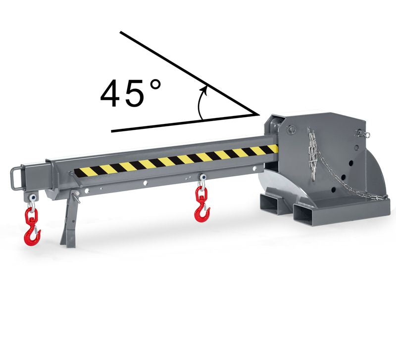 RR - Kranarm 3760 mm - 0°- 45° hældning - 3000 kg Lakeret Grå