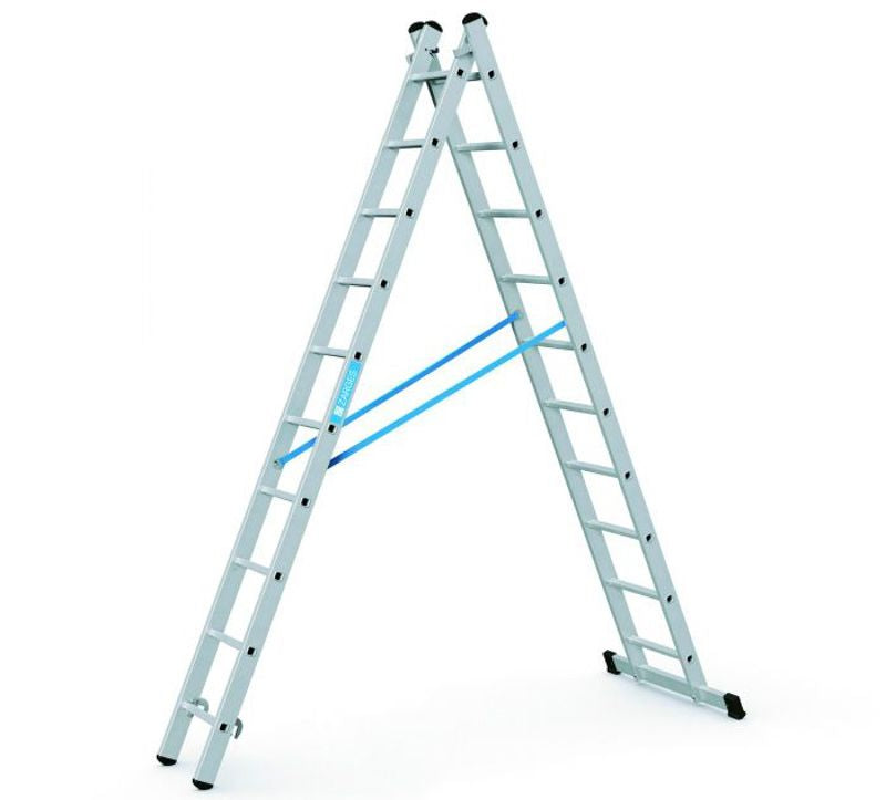 2 x 10 trin - 4950H mm - 2 delt kombi stige prof