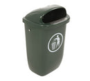 Grøn Affaldskurv 50 liter komplet med låg og beslag