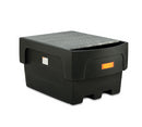 1 x 1100 liters Cemo Opsamlingskar - Plast - PE - Galv. gitterrist