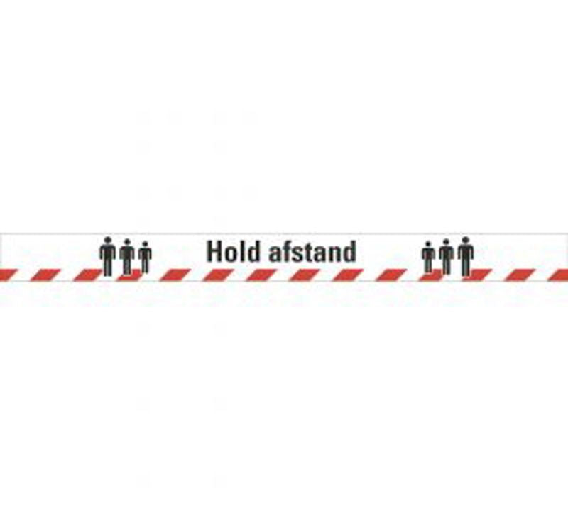 Gulvskilt 50x600 mm - Afstandsmarkering – HOLD AFSTAND