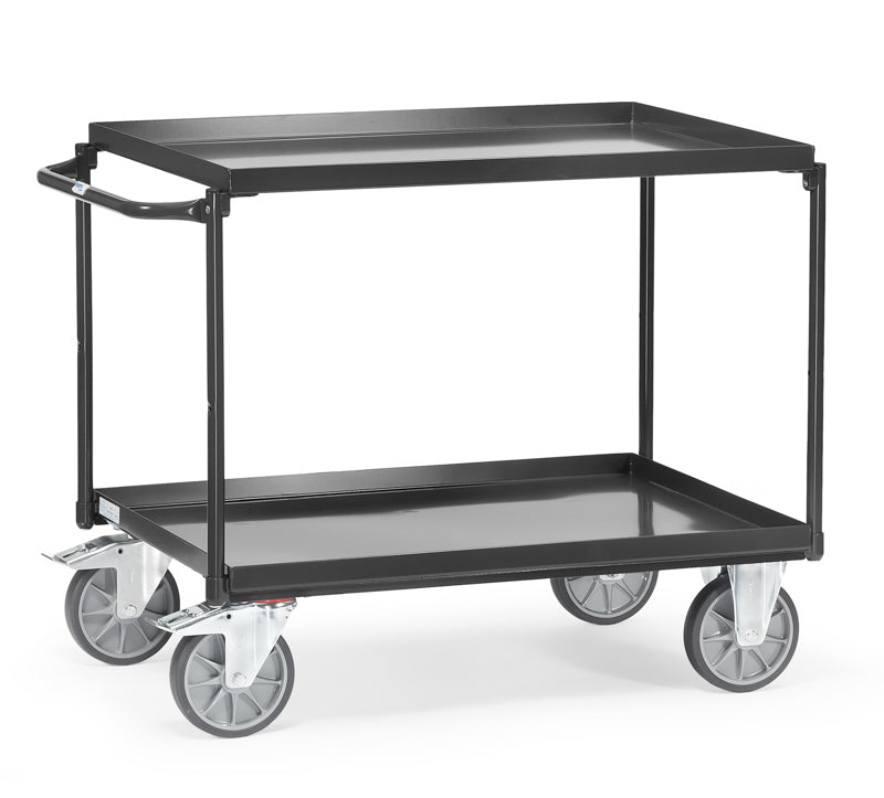 Stål Rullebord 2 etager - 400 kg - Antracit 