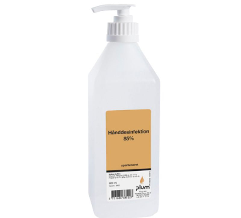 Plum Hånddesinfektion 85%, 600 ml med pumpe