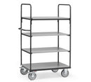 1000 x 600 mm - Etagevogne - 4 hylder - 1800 mm H - Antracit
