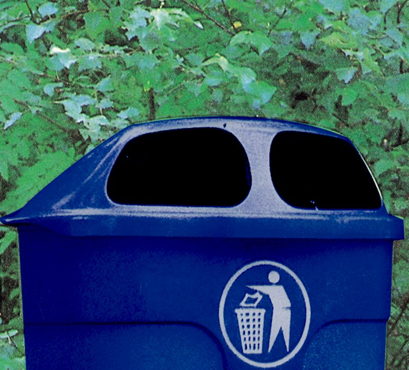 Blå Låg til affaldskurv