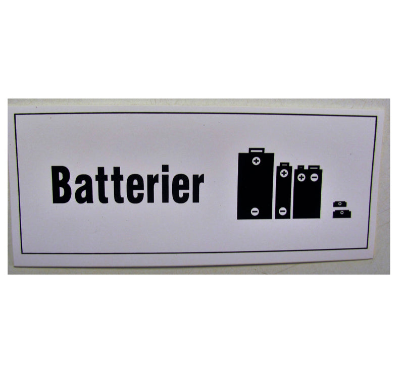 Mærkat Batterier