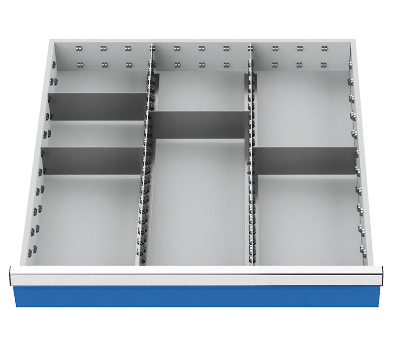 Metal Skuffeindeling for 200 mm skuffer - Bredde 705 mm