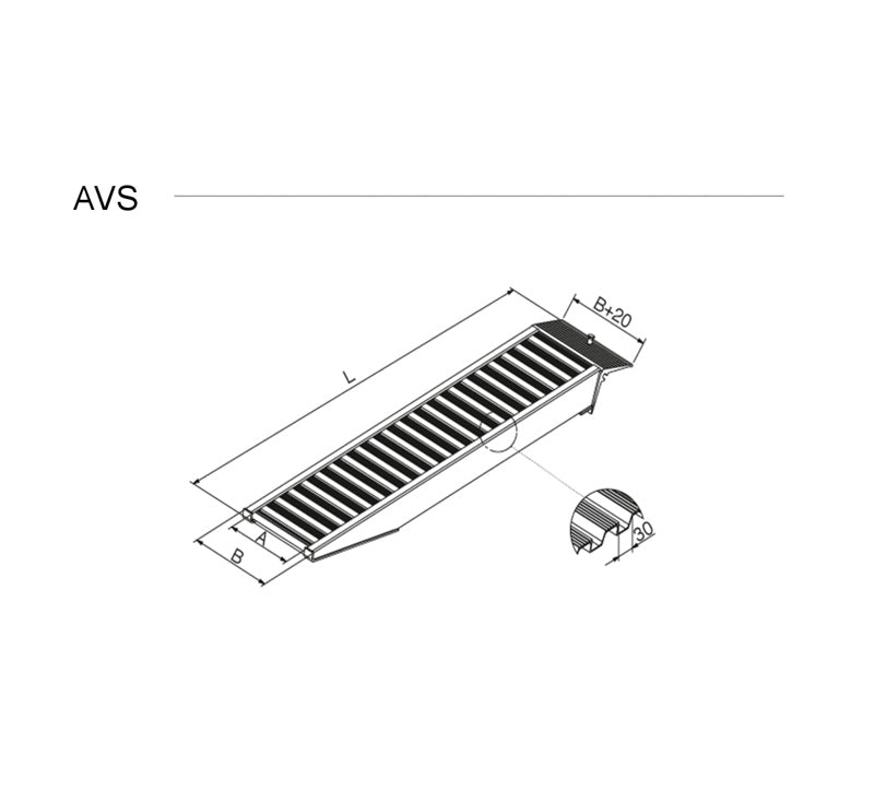 3685 mm Altec AVS 150 Læssekinner - 5300 kg