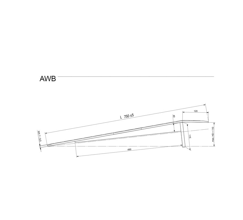 1800 x 1250 mm Altec Læsseplade AWB - 1200 kg