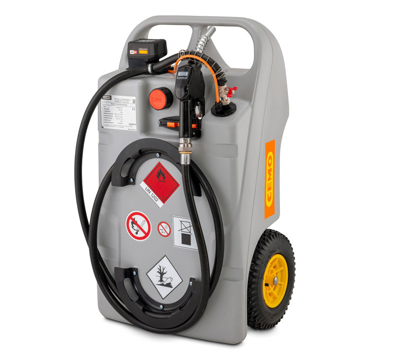 Cemo Diesel trolley tank - 100 liter - 18 V pumpe incl. batteri & lader