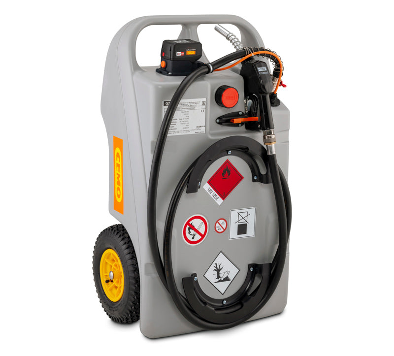 Cemo Diesel trolley tank - 100 liter - 18 V pumpe incl. batteri & lader