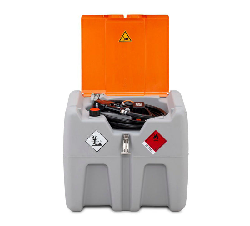 Cemo Mobile diesel tankanlæg - 210 liter med klaplåg, 12 V pumpe og batteri/lader