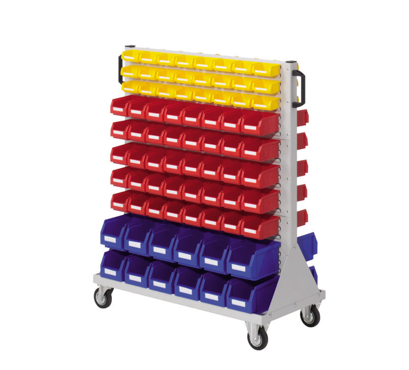 1230H mm Rullevogn med reolkasser