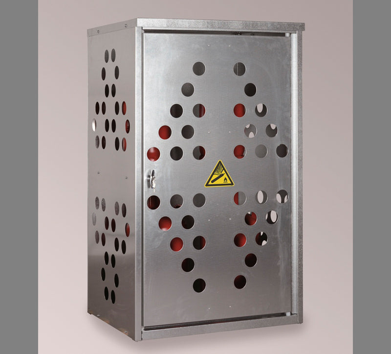 Gasflaskeskab for 10 stk. 11 kg