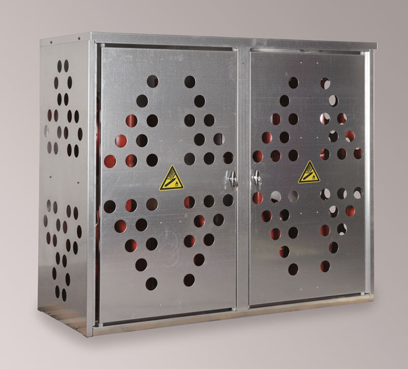 Gasflaskeskab for 20 stk. 11 kg