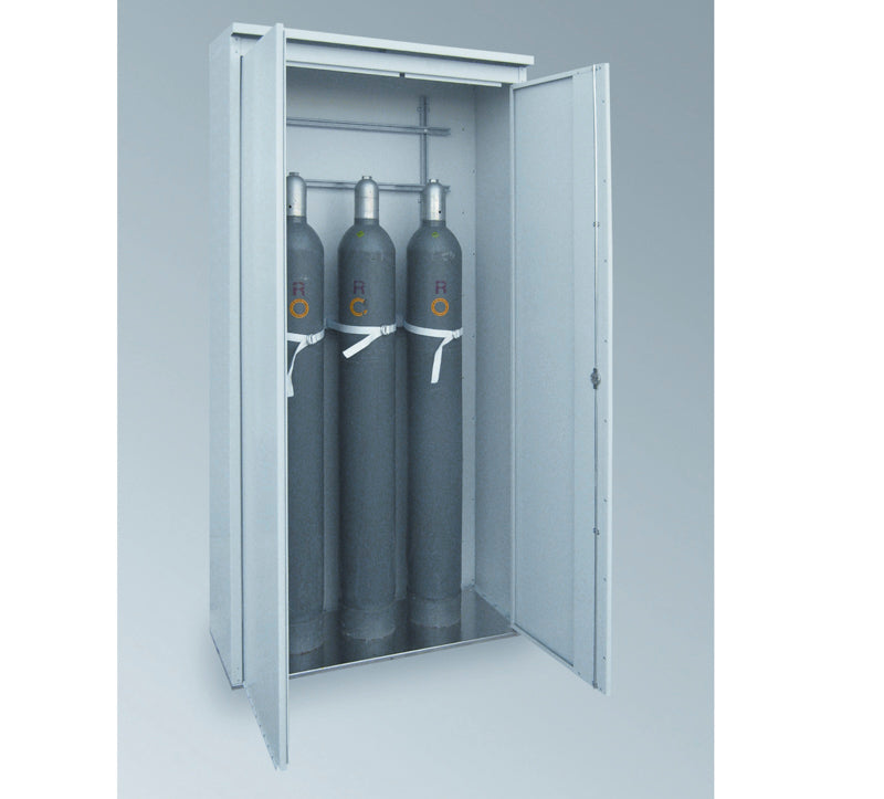 Gasflaskeskab for 3 stk. 50 liter gasflasker - TRG 1050