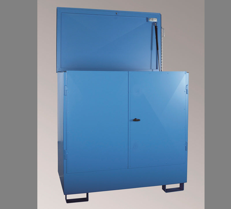 2 x 200 liters Opsamlingskar med låger og tag - galvaniseret