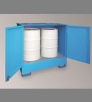 2 x 200 liters Opsamlingskar med låger og tag - galvaniseret