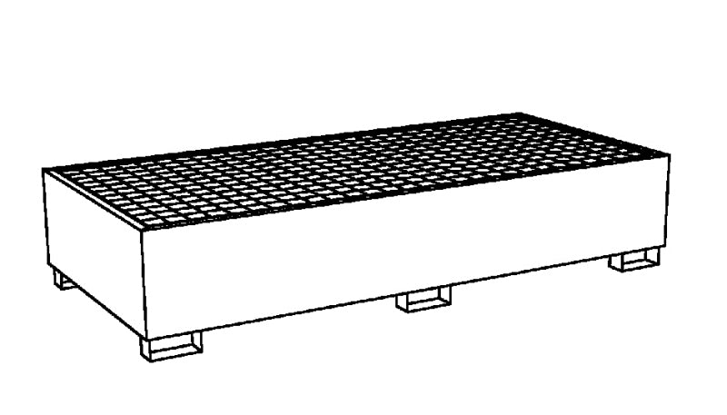 Opsamlingskar 2 x 1000 liter - galvaniseret