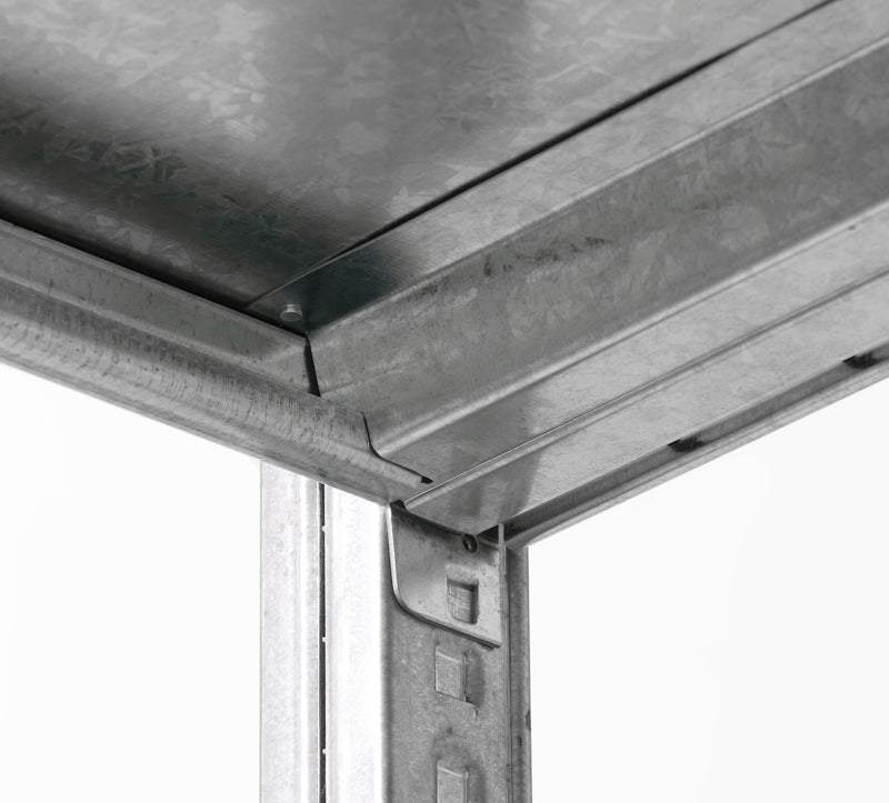 Galvaniseret stålhylde - 1250L x 600D mm - Adaptiv