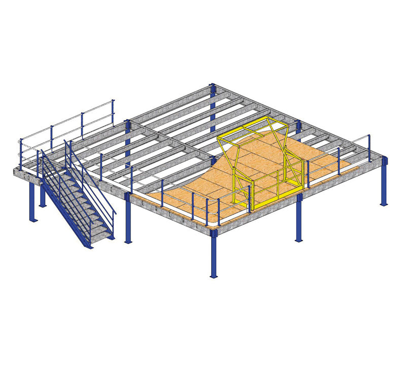 3000 x 3000 x 3000H mm - 500 kg pr. m² - Startsektion