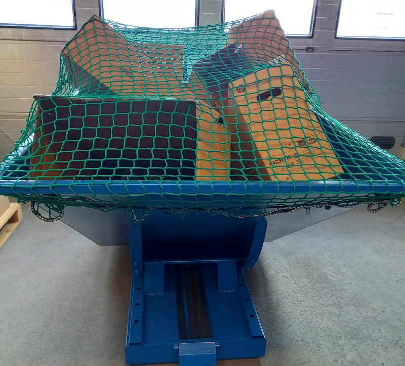 Sikringsnet for tipcontainer