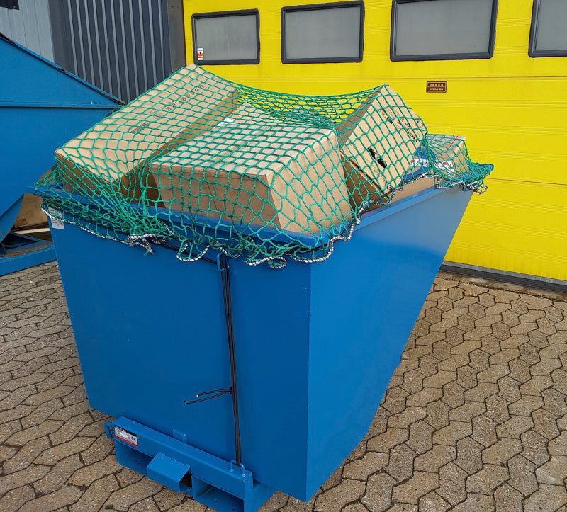 Sikringsnet for tipcontainer