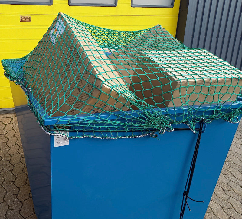 Sikringsnet for tipcontainer