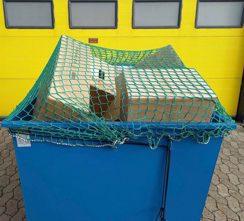 Sikringsnet for tipcontainer