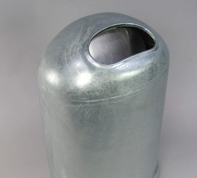 Galvaniseret kurv 45 liter - låg med fjerklap