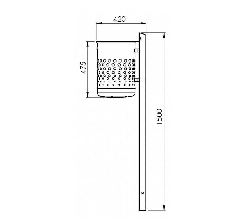 Kurv incl. Inderspand, 35 L