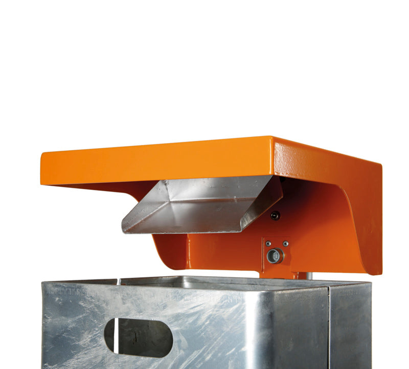 Beholder 50 L - Galv/lak top - Cigaretskod indkast 