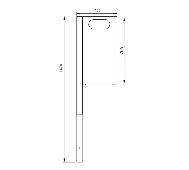 Beholder incl. Inderspand, 40 L
