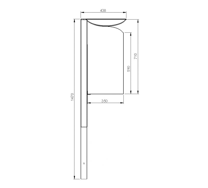 Beholder incl. Inderspand, 60 L