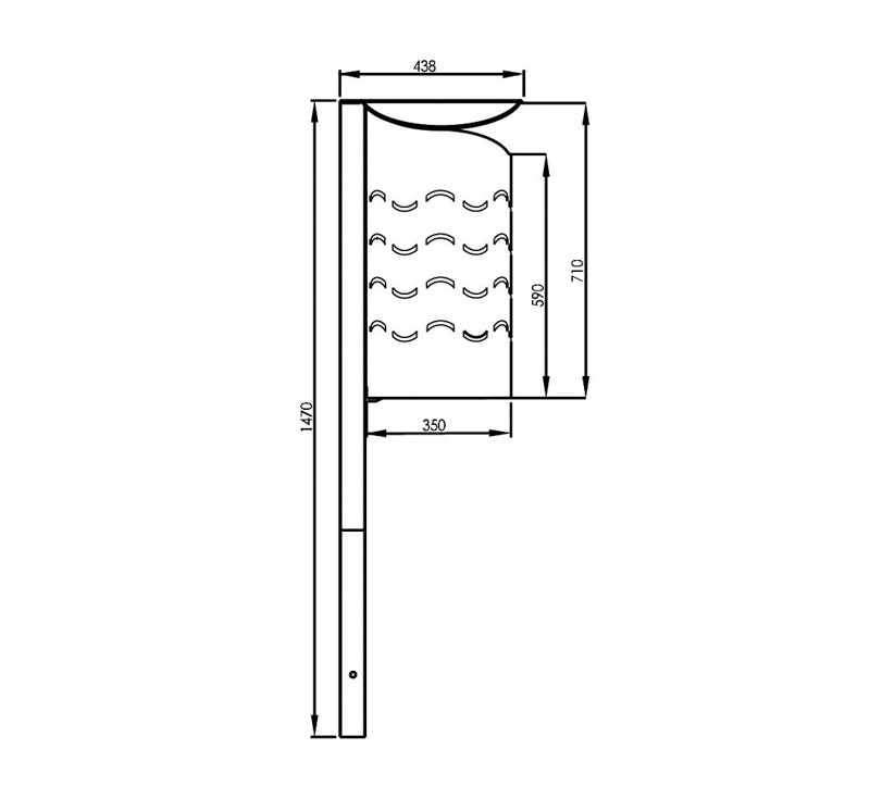 Beholder incl. Inderspand, 60 L