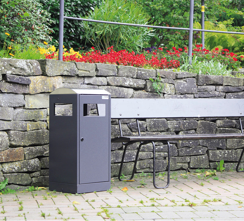 Aske og affaldsbeholder 40 Liter - Top i rustfrit stål