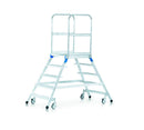 4 trin - 960H mm - Platformstrappe, dobbeltsidet - Z600 - alu, Prof 2HF