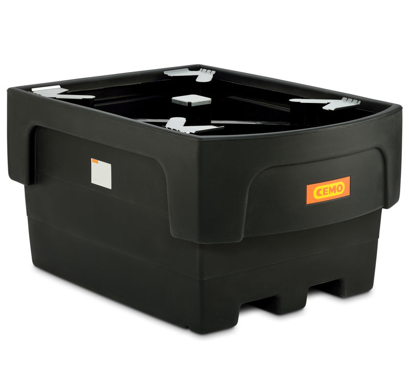 1 x 1100 liters Cemo Opsamlingskar - Plast - PE - Fødder