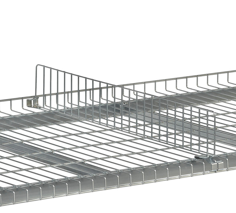 Skillevæg til gitterhylde 610 mm, galvaniseret