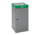 70 liter sorteringboks med grøn topramme