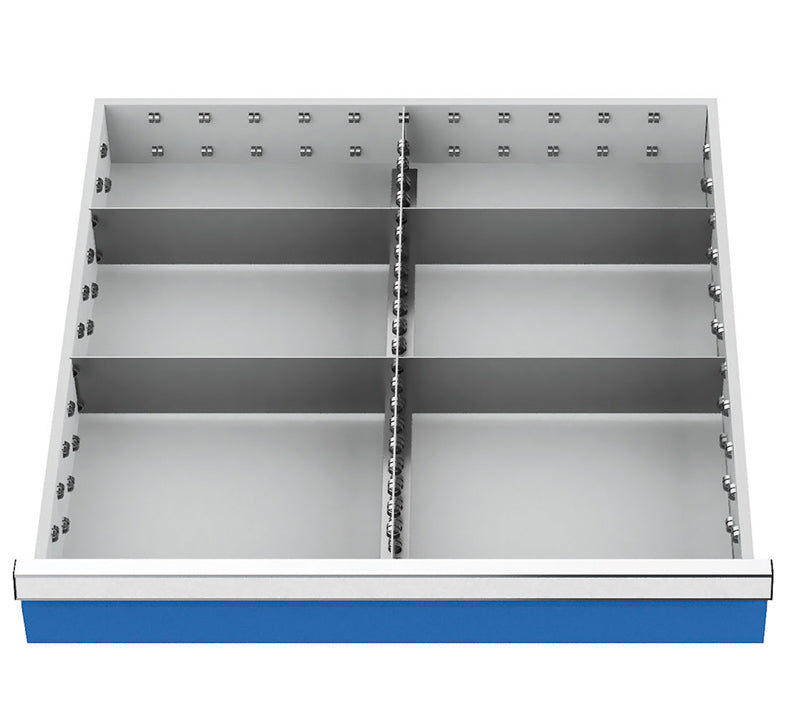 Metal Skuffeindeling for 150 mm skuffer - Bredde 705 mm