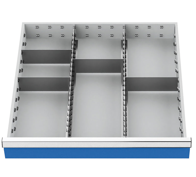 Metal Skuffeindeling for 100 mm skuffer - Bredde 705 mm